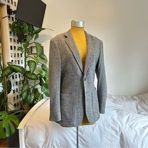 Banana Republic Grey Wool cotton blend slim fit blazer sports jacket lined